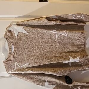 NIB Jenny Boston Khaki Star Knit  Plus Size Sweater